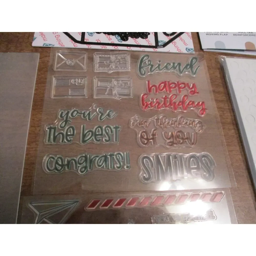 DIAMOND PRESS HAPPY MAIL MESSAGE KIT STAMP & DIE SET